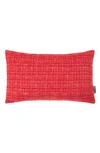 Modish Decor Pillows Tweed Pillow Cover In Scarlett