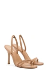 Larroude Annie Slingback Stiletto Sandal In Tan