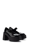 Larroude Olivia Patent Leather Mary Jane Pumps In Black