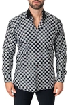 MACEOO MACEOO FIBONACCI DOGCHECK REGULAR FIT COTTON BUTTON-UP SHIRT