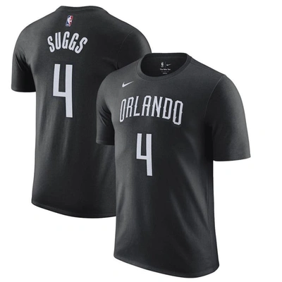 Nike Men's  Jalen Suggs Black Orlando Magic 2022/23 City Edition Name And Number T-shirt