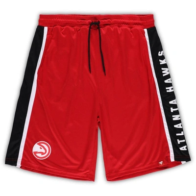 Fanatics Branded Red Atlanta Hawks Big & Tall Referee Iconic Mesh Shorts
