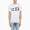 Dsquared2 White Crewneck T-shirt With Maxi Logo Print On The Front In White