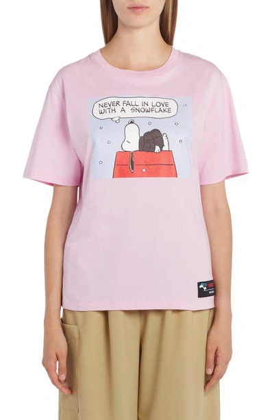 Moncler X Peanuts® Woodstock Graphic Tee In Rosa