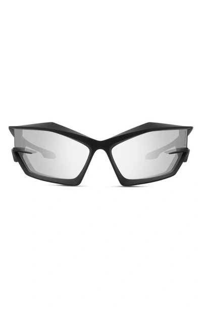 Givenchy Black 3d Giv Cut Sunglasses In Matte Black