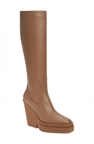 Gia Borghini X Pernille Texan 110mm Knee-high Boots In Neutrals