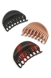 TASHA ASSORTED 3-PACK MATTE JAW CLIPS