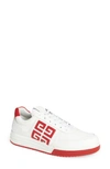 Givenchy G4 Low Top Sneaker In White Red