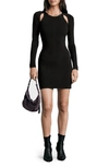 Rag & Bone Black Asher Minidress In Black