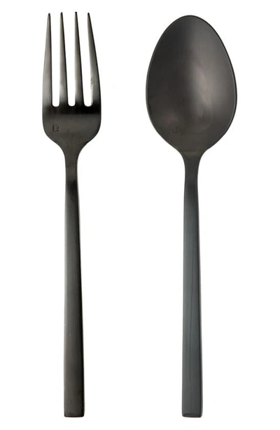 Fortessa Arezzo 2-piece Serving Set In Brushed Black