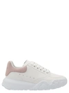 Alexander Mcqueen White & Pink Court Trainer Sneakers In White
