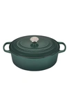 Le Creuset Signature 6.75-quart Oval Enamel Cast Iron French/dutch Oven With Lid In Artichaut