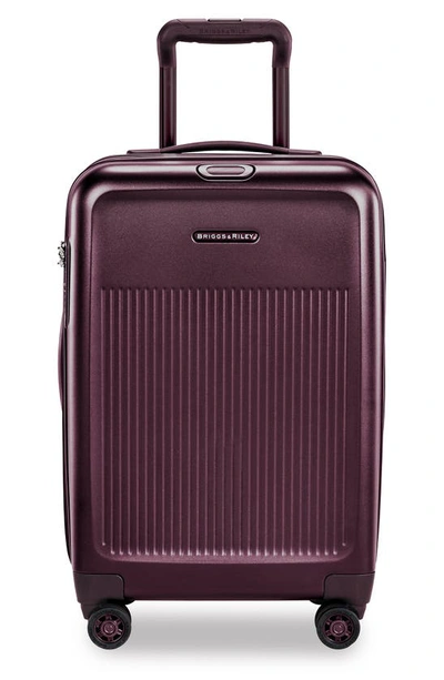 Briggs & Riley Sympatico 22-inch Expandable Wheeled Domestic Carry-on Bag In Plum