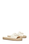 TORY BURCH WOVEN DOUBLE T ESPADRILLE SLIDE SANDAL