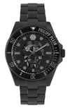 PHILIPP PLEIN THE $KULL CARBON FIBER DIAL BRACELET WATCH, 44MM