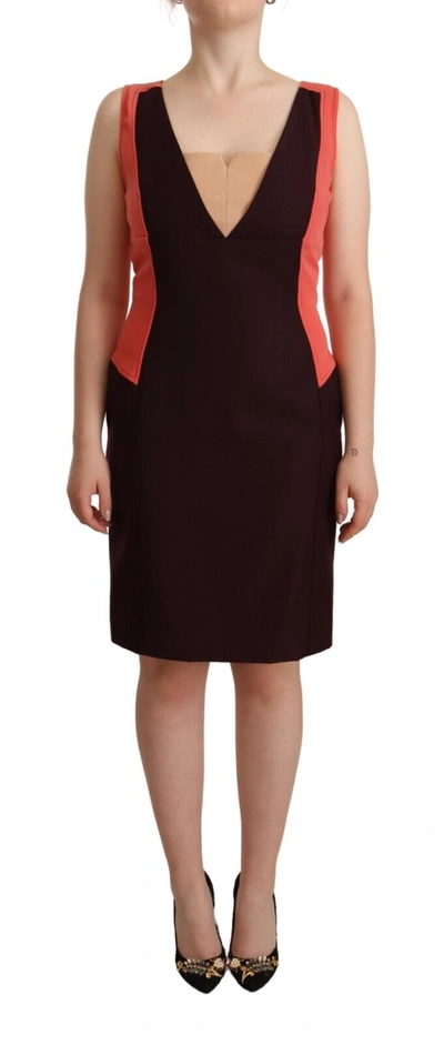 Cote Multicolor Polyester Sleeveless Sheath Knee Length Dress