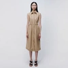 Jonathan Simkhai Nima Faux Leather Midi Dress In Camel
