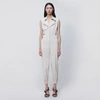 Jonathan Simkhai Rayley Cutout Tech Trench Jumpsuit In Birch