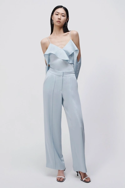 Jonathan Simkhai Kyra Wide Leg Pant In Light Sky