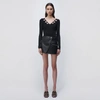 Jonathan Simkhai Clayton Vegan Leather Mini Skirt In Black