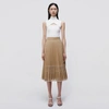 JONATHAN SIMKHAI HARDEN VEGAN LEATHER MIDI SKIRT