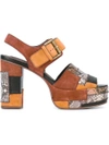 SEE BY CHLOÉ SNAKEPRINT BUCKLED SANDALS,SB281840524011930213