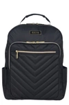 Kenneth Cole Reaction Chelsea Chevron Quilted Backpack In Black