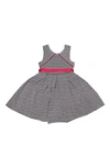 Joe-ella Kids' Houndstooth Print Dress In Black