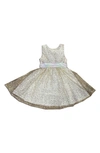 Joe-ella Kids' Sequin Dress In Gold