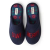 Dearfoams Mens Tyler Holiday Scuff In Blue
