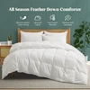 Peace Nest Super Soft All Season Comforter White Goose Down Feather Fiber