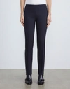 Lafayette 148 Petite Finesse Crepe Bleecker Pant In Blue