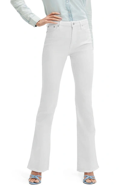Guess Sexy Flare High Waist Jeans In Pure White
