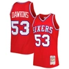 Mitchell & Ness Darryl Dawkins Red Philadelphia 76ers Hardwood Classics 1979/80 Swingman Jersey In Red