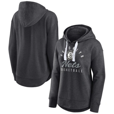 Fanatics Branded Heather Charcoal Brooklyn Nets Iconic Distribution Pullover Hoodie