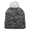 Fanatics Branded Black Pittsburgh Penguins Glimmer Cuffed Knit Hat With Pom In Black