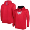 Profile Men's Red Washington Capitals Big And Tall Fleece Pullover Hoodie In Red