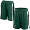Fanatics Branded Hunter Green Milwaukee Bucks Referee Iconic Mesh Shorts In Hunter Green