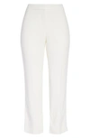 Alexander Mcqueen Leaf Crepe Cigarette Trousers In 9007 Light Ivory