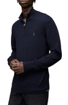 ALLSAINTS KILBURN HALF ZIP WOOL BLEND PULLOVER