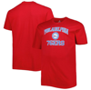 Profile Men's Red Philadelphia 76ers Big And Tall Heart And Soul T-shirt In Red