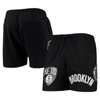 PRO STANDARD PRO STANDARD BLACK BROOKLYN NETS MESH CAPSULE SHORTS