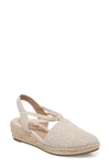 Lifestride Katrina Espadrille Slingback Wedge Pump In Natural
