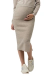 Ripe Maternity Dani Rib Stitch Maternity Skirt In Latte