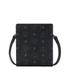 Mcm Women's Black/grey Visetos Zipped Wallet Multifunction Lanyard In Black