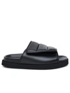 Gia Borghini Women's Padded Leather Slide Sandals In Black