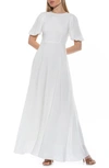 Alexia Admor Imogen Open Back Floral Print Midi Dress In Ivory