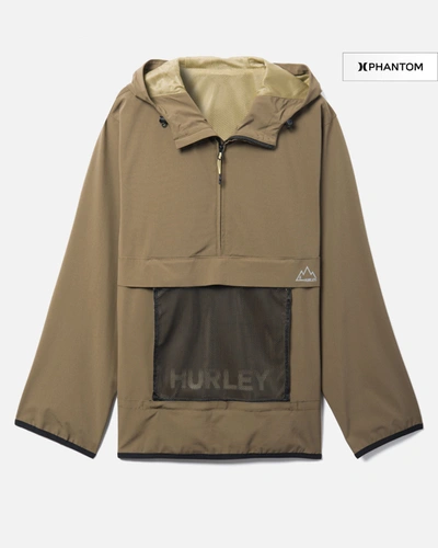 United Legwear Men's Phantom Packable Anorak Pullover Jacket In Ultra Tan