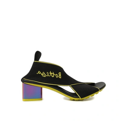 Bottega Veneta Flex Sandal With Logo In Black