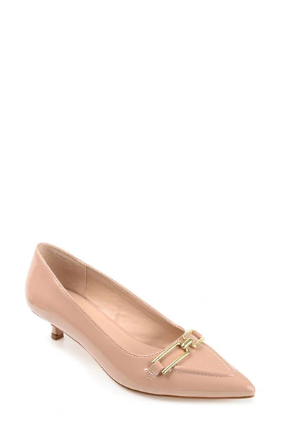 JOURNEE COLLECTION JOURNEE COLLECTION RUMI METAL BIT KITTEN HEEL PUMP